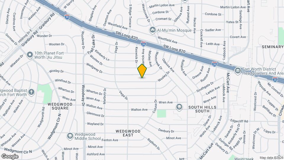 3556 Wosley Dr Mapa y Detalles de la Ubicación