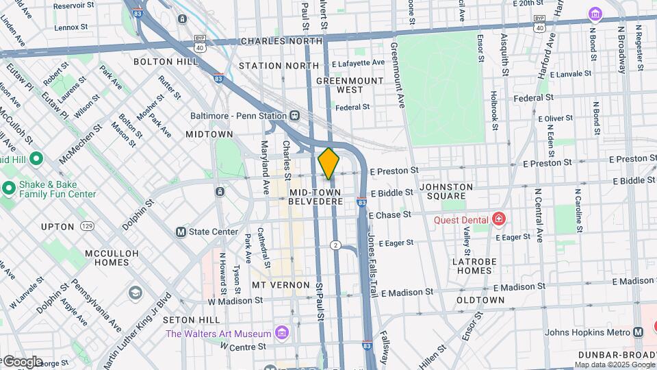 1218 N Calvert St Map and Location Details