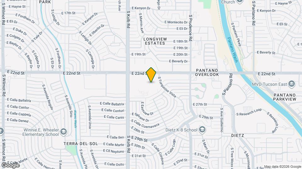 1345 S Kolb Rd, Unit TBD Map and Location Details