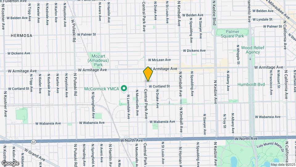 3572 W Cortland St Map and Location Details