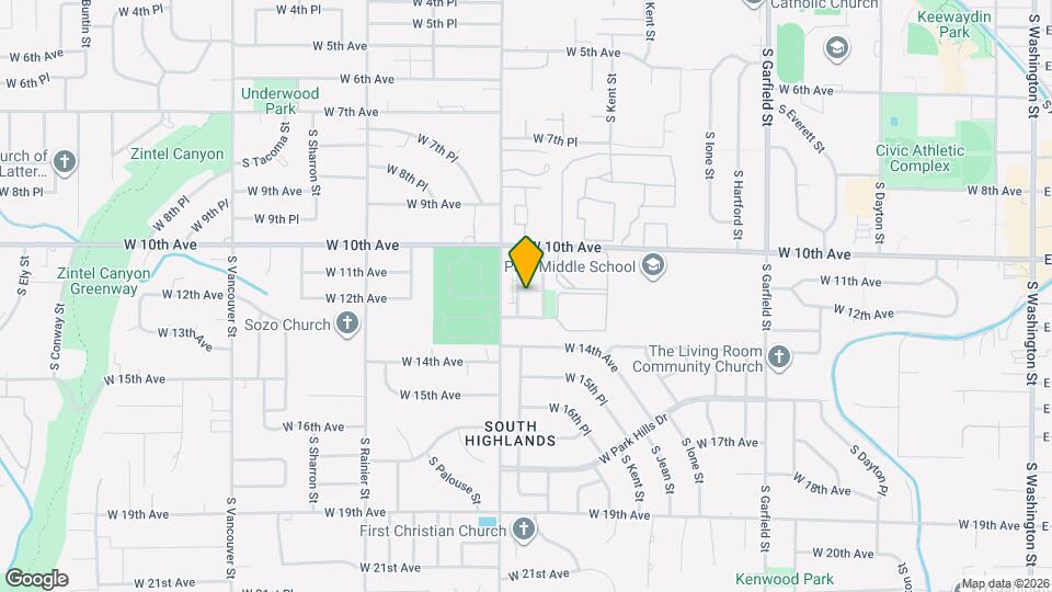 1203 S Olympia Pl Map and Location Details