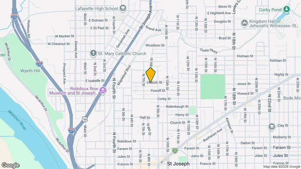 716 Lincoln St Map and Location Details