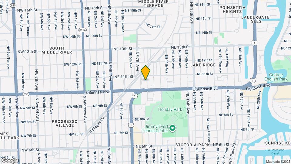 1027 NE 8th Ave Map and Location Details