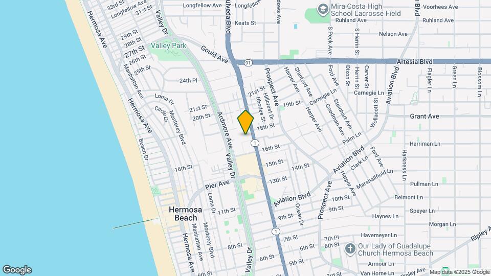 1707 E Pacific Coast Hwy Mapa y Detalles de la Ubicación