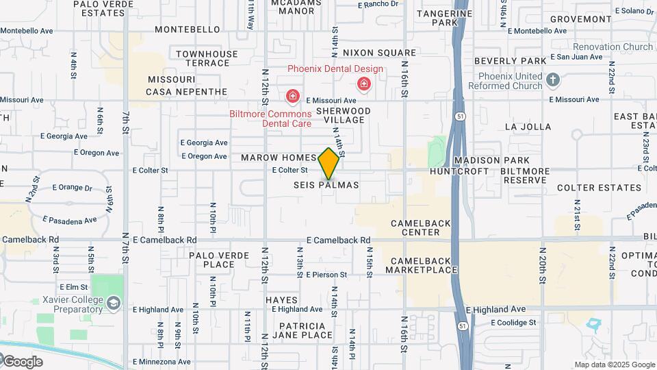 5151 N 13th Pl Map and Location Details
