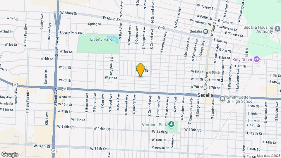 901 W 6th St Map and Location Details