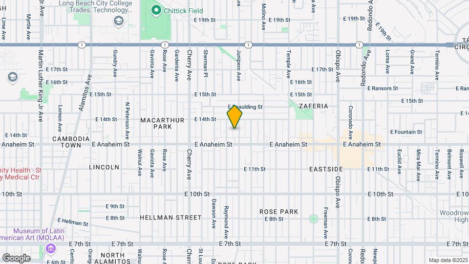 1335 Junipero Ave Map and Location Details