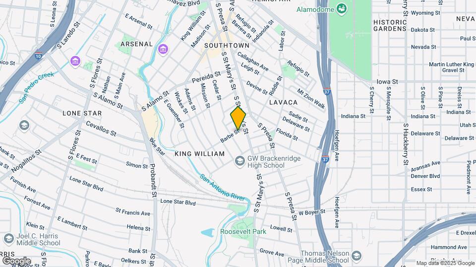 614 Barbe St Map and Location Details