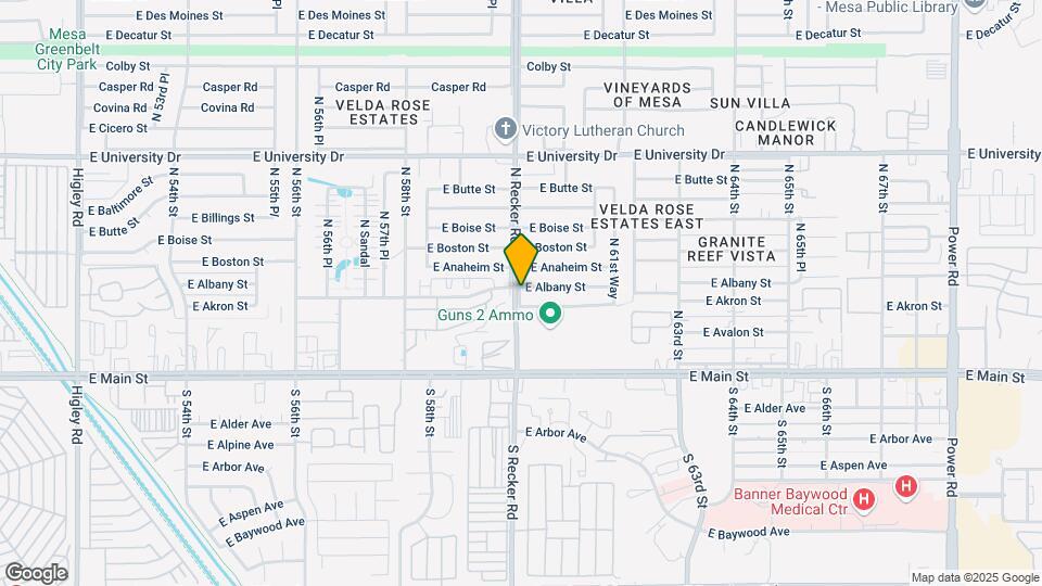 129 N Recker Rd Mapa y Detalles de la Ubicación