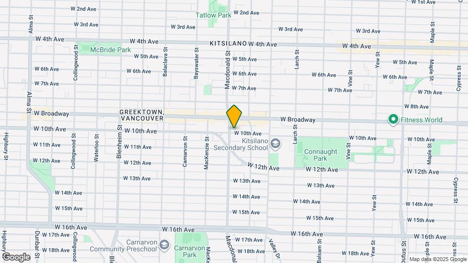 2764 W 10th Ave Map and Location Details