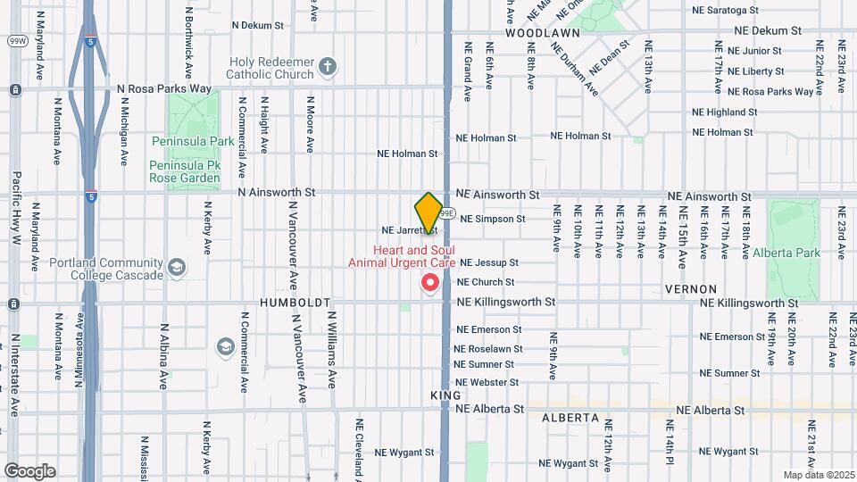 5764 NE Garfield Ave Map and Location Details