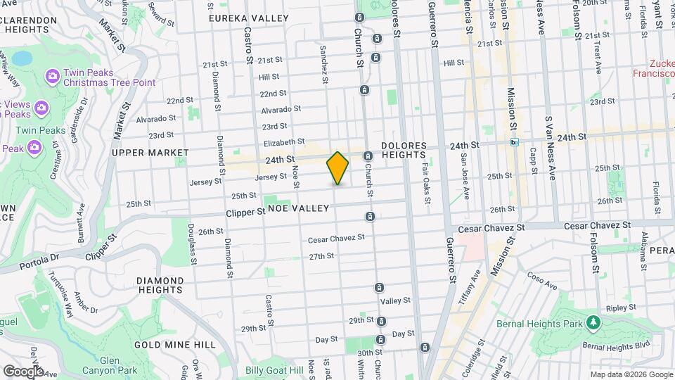 1201 Sanchez St Map and Location Details