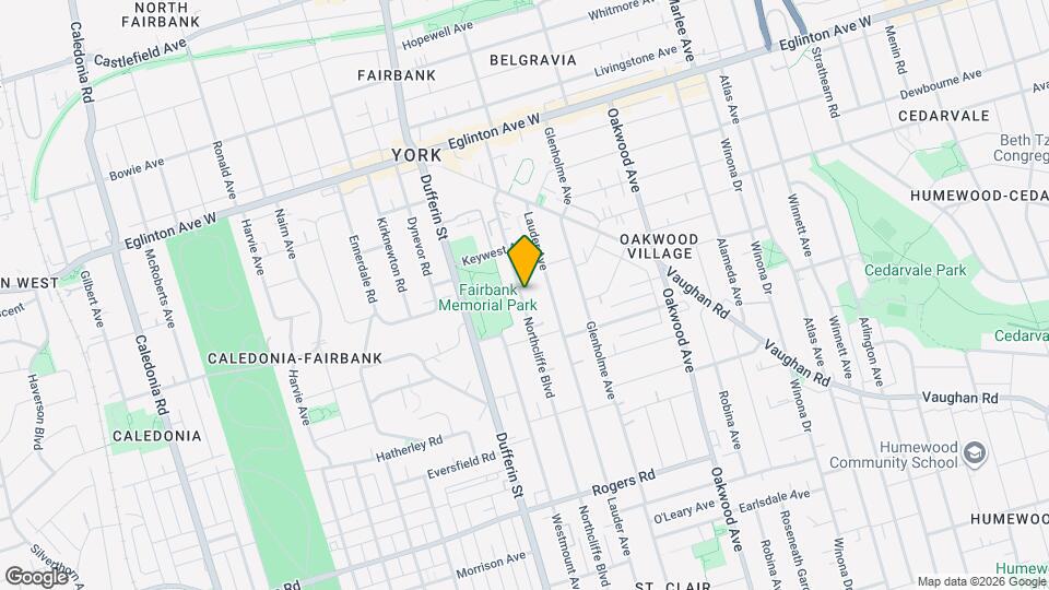 579 Northcliffe Blvd Map and Location Details