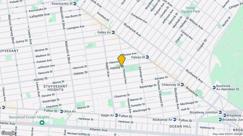 834 Halsey St Map and Location Details