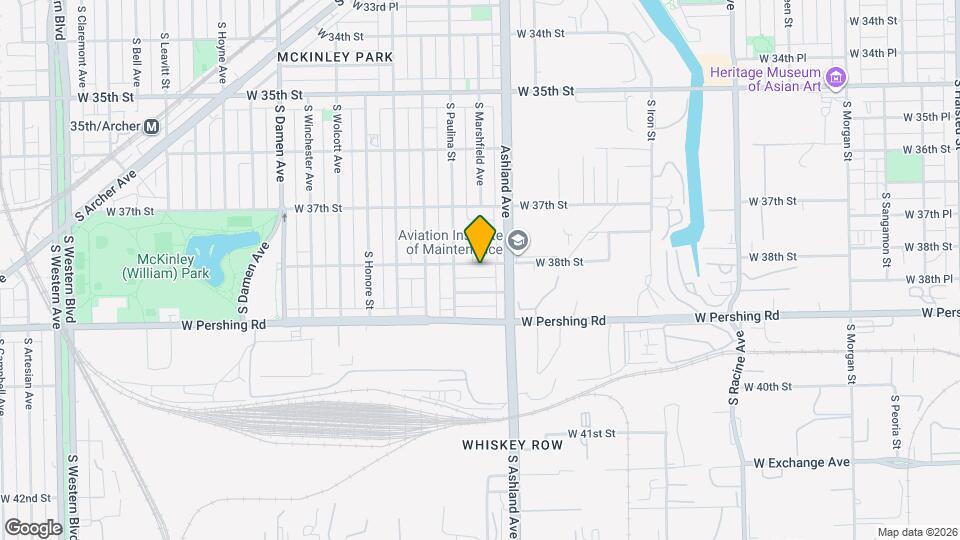1633 W 38th St Map and Location Details