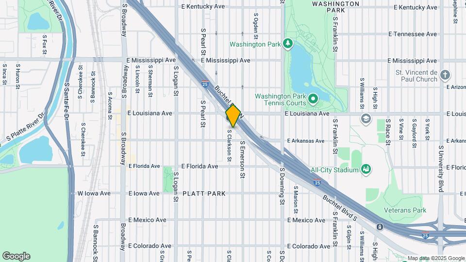 1362 S Clarkson St Map and Location Details