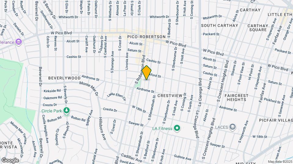 1629 S Wooster St Map and Location Details