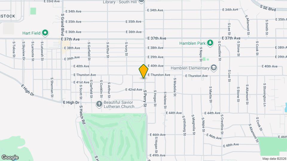 1333 E 41st Ave Map and Location Details
