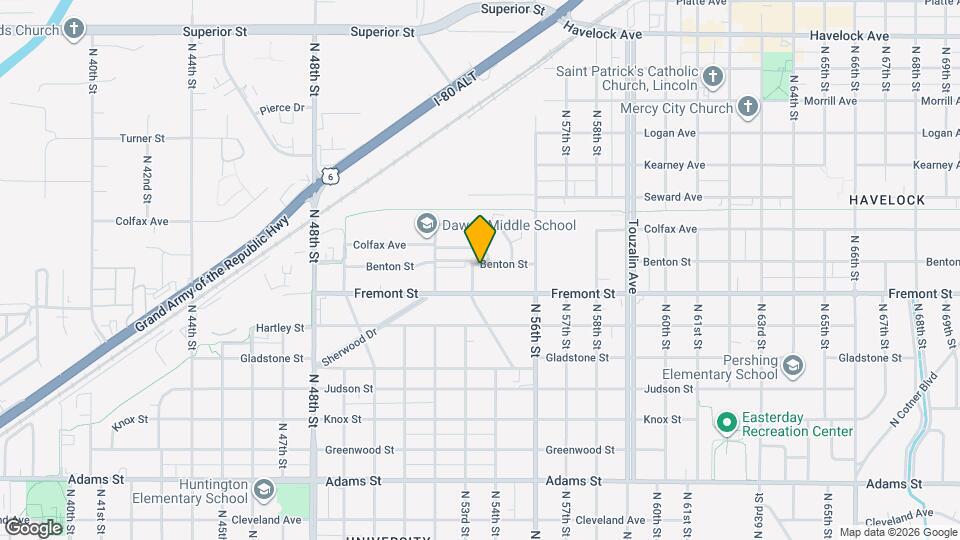 5301 Benton St Map and Location Details