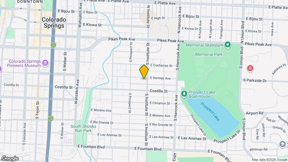 843 E Vermijo Ave Map and Location Details