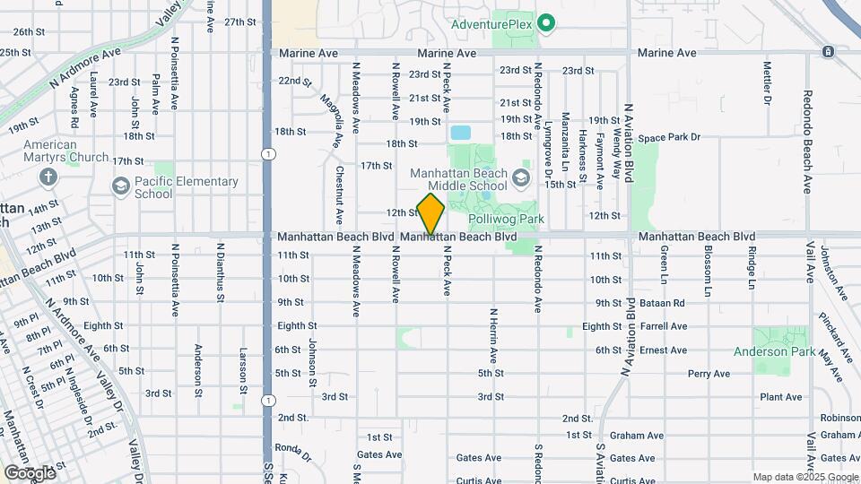 1446 Manhattan Beach Blvd Map and Location Details