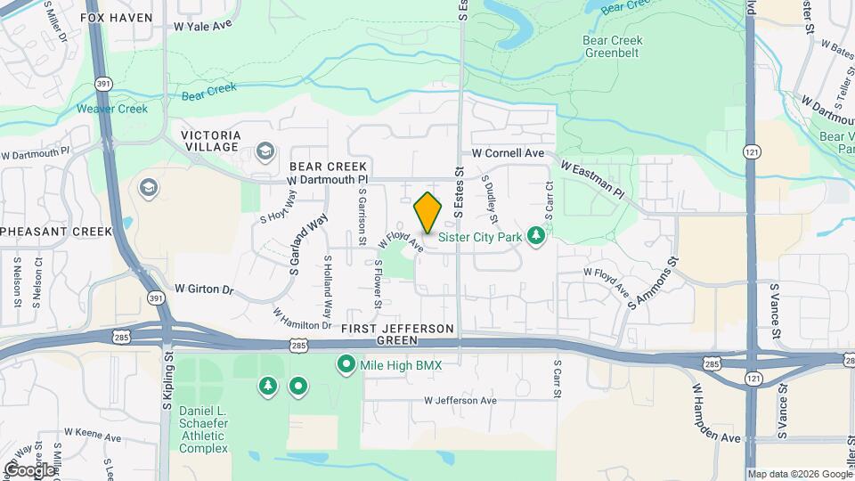 8827 W Floyd Ave Map and Location Details