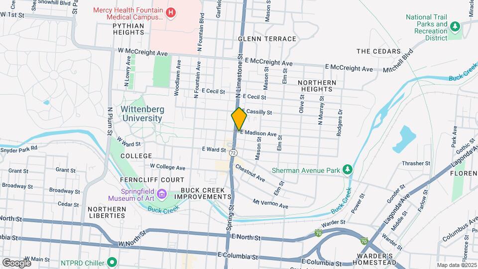 740 N Limestone St Map and Location Details