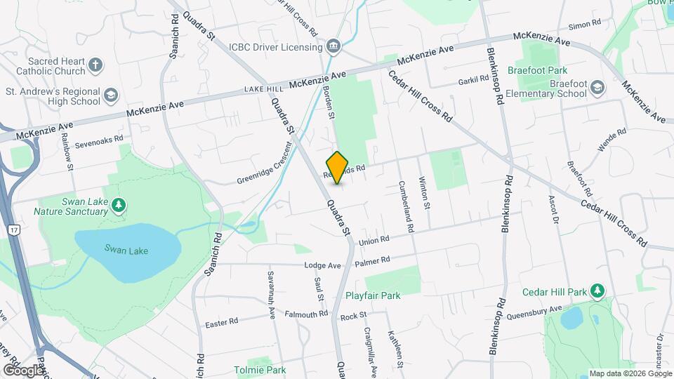 3943 Quadra St Map and Location Details