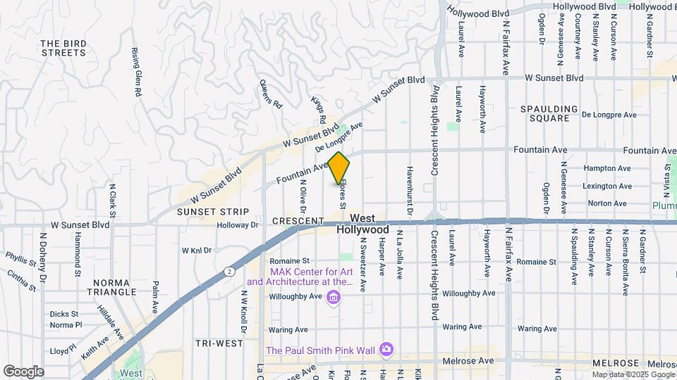 1223 N Flores St Map and Location Details