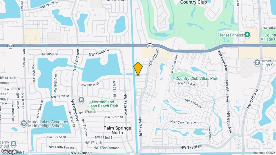 7675 NW 181st St Map and Location Details