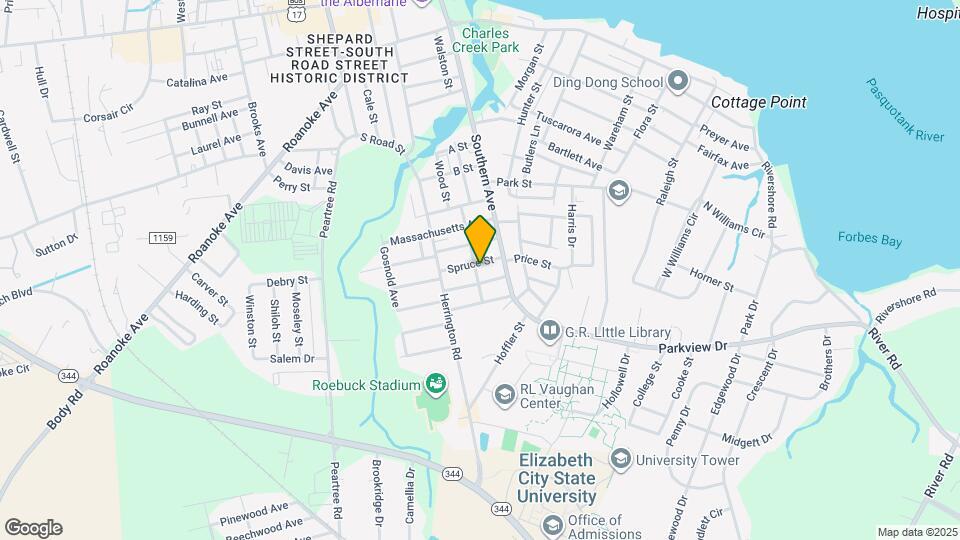 1302 Highland Ave Map and Location Details