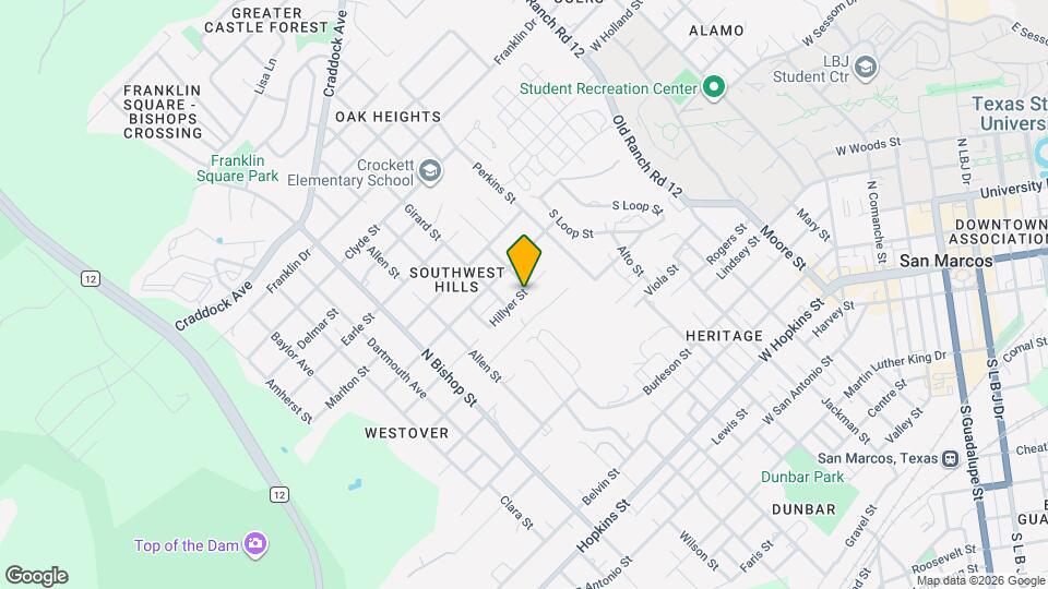 901 Hillyer St Map and Location Details