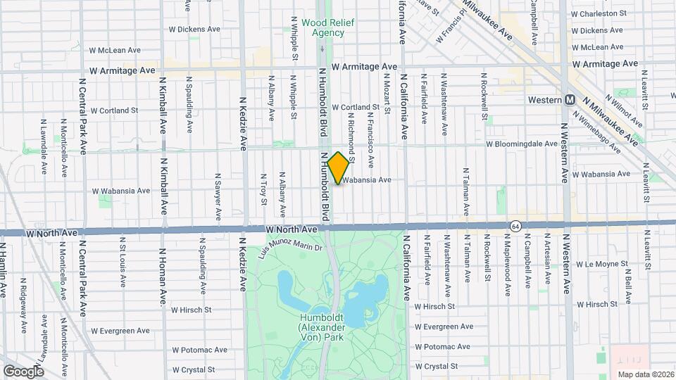 1655 N Humboldt Blvd, Unit J02P Mapa y Detalles de la Ubicación