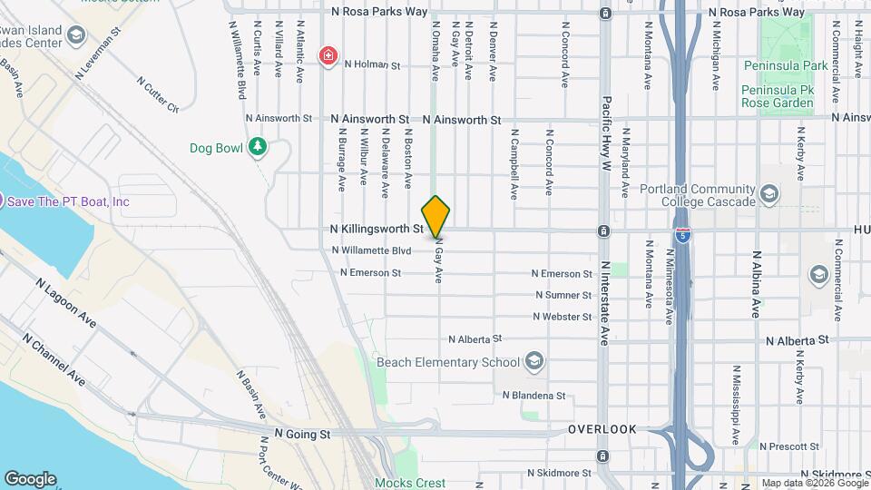 2205 N Willamette Blvd Map and Location Details