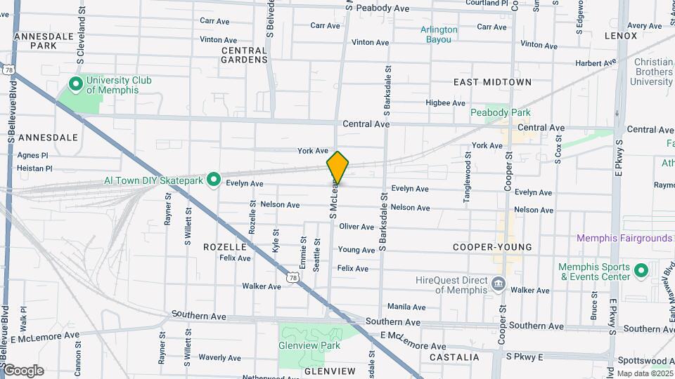 1823 Evelyn Ave Map and Location Details