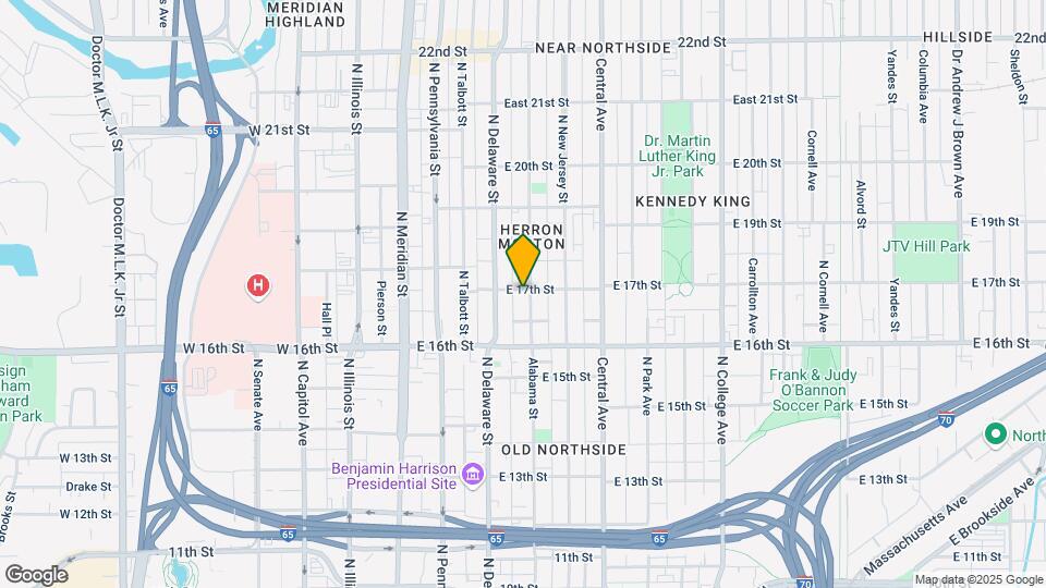 1654 N Alabama St Mapa y Detalles de la Ubicación