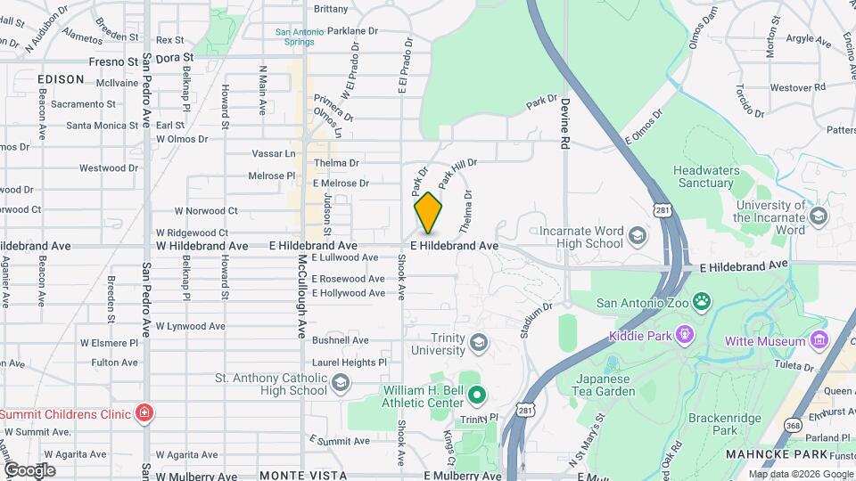 417 E Hildebrand Ave Map and Location Details