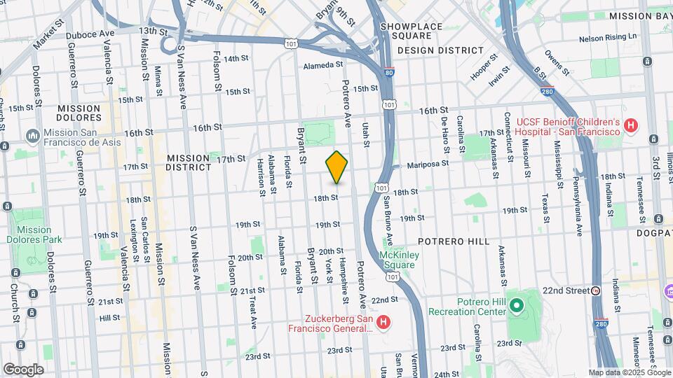592 Hampshire St Map and Location Details