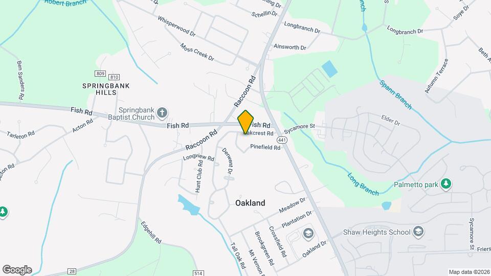 5442 Oakcrest Rd Map and Location Details