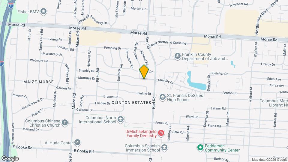 1499 Shanley Dr Map and Location Details