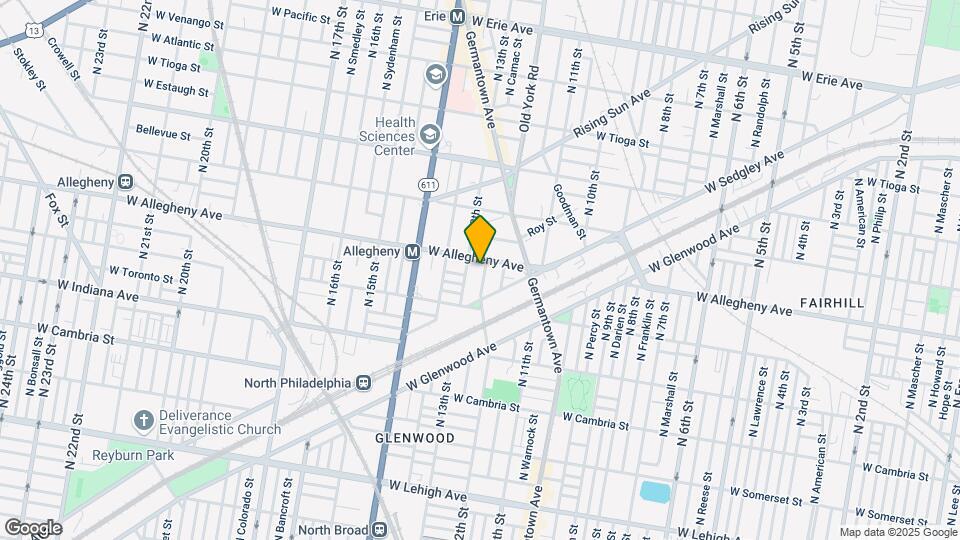 1228-1242 W Allegheny Ave Mapa y Detalles de la Ubicación