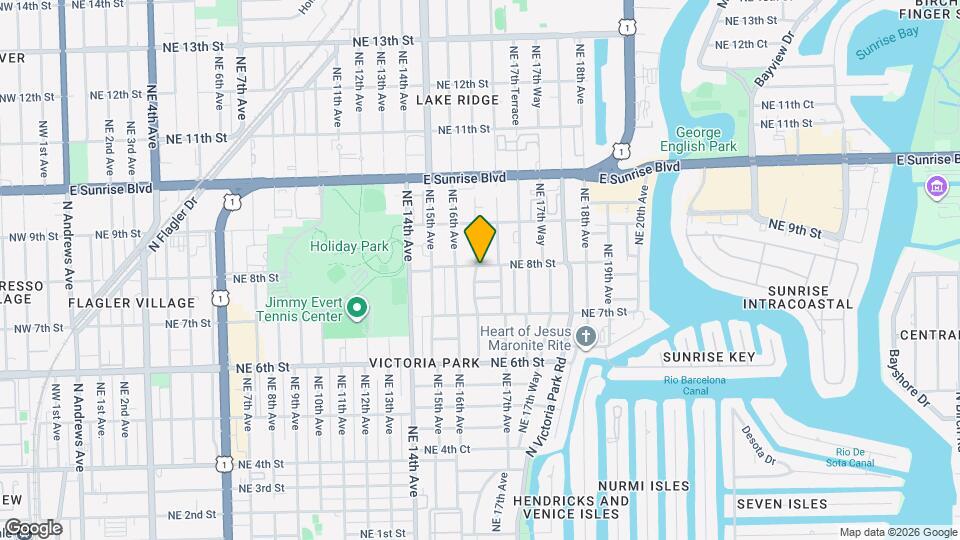 746 NE 16th Terrace Map and Location Details