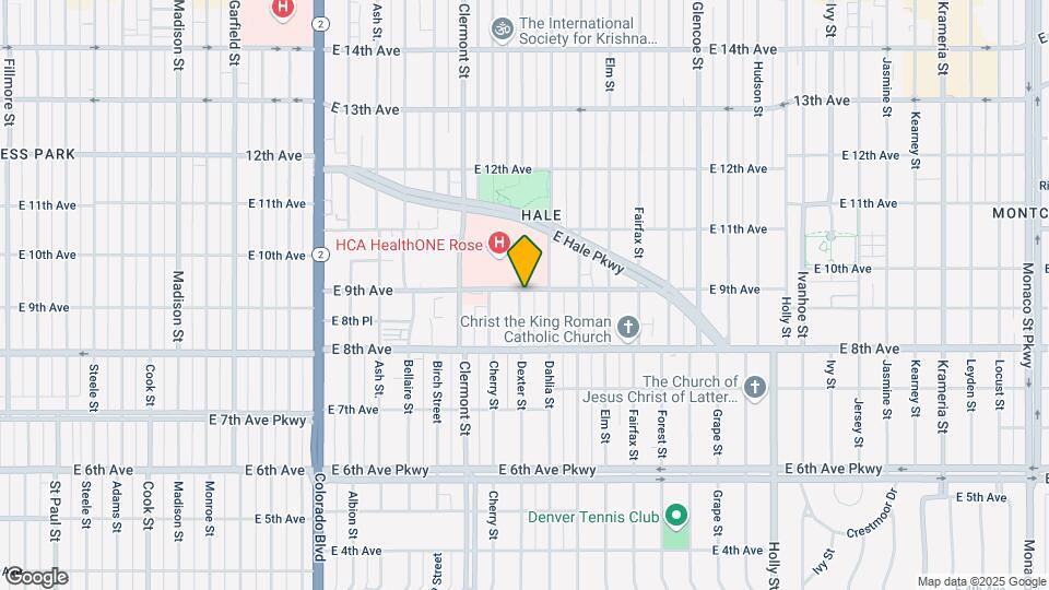 890 Dexter St Map and Location Details