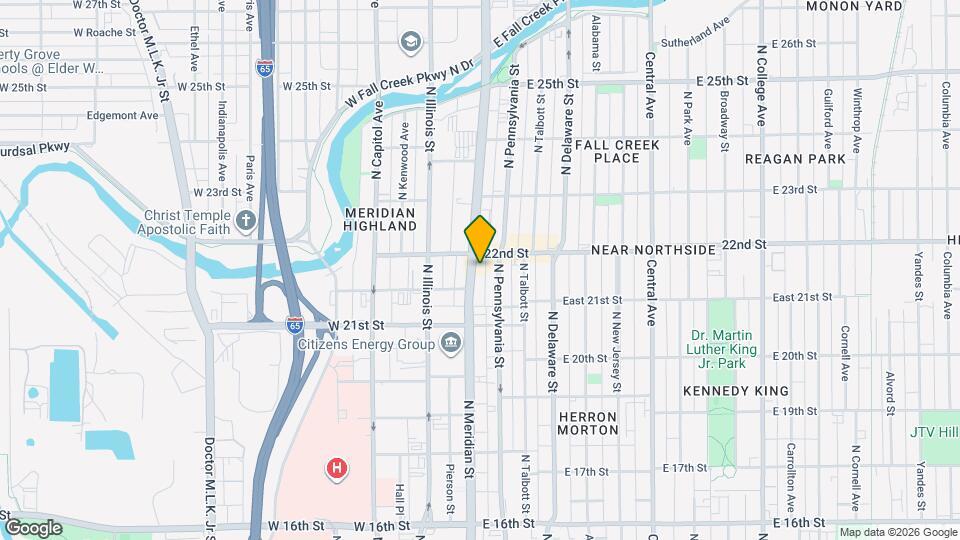 2161 N Meridian St Map and Location Details