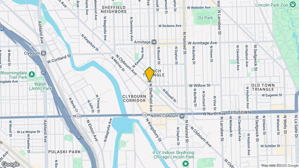 1806 N Sheffield Ave, Unit 1 Map and Location Details