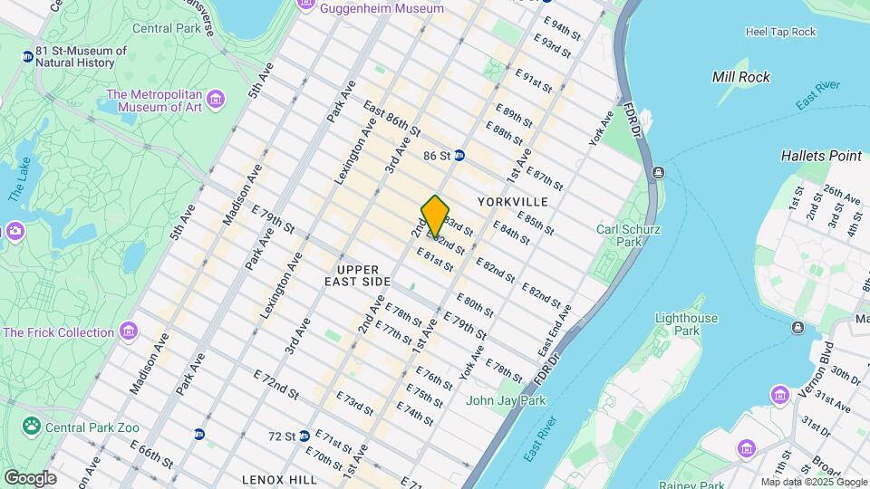 316 E 82nd St Map and Location Details