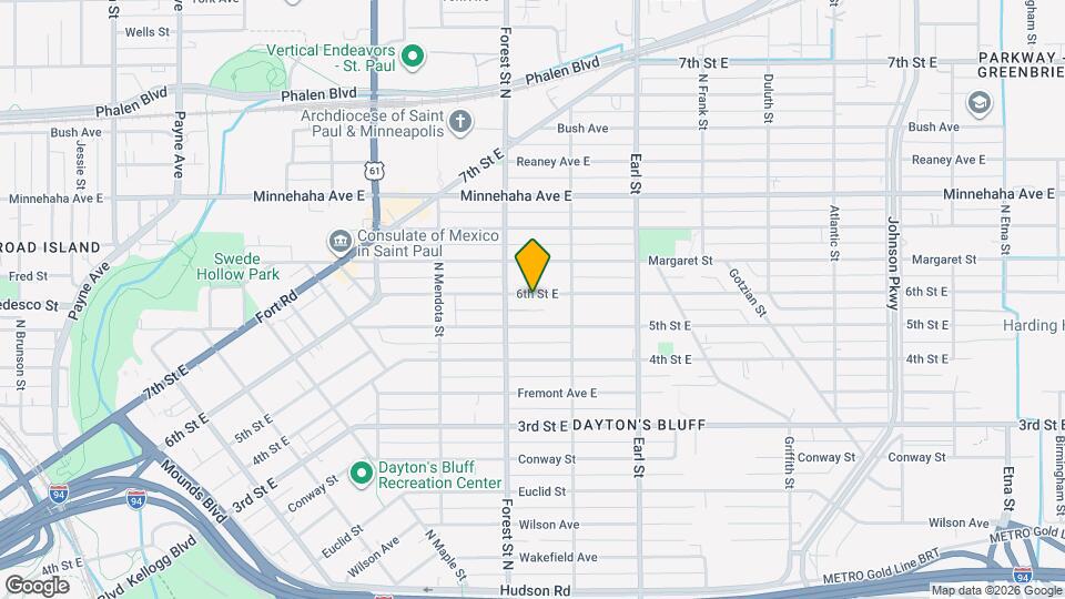 962 6th St E Map and Location Details