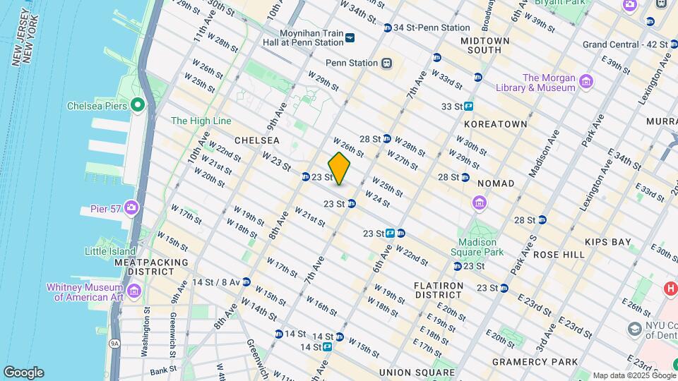 225 W 23rd St Mapa y Detalles de la Ubicación