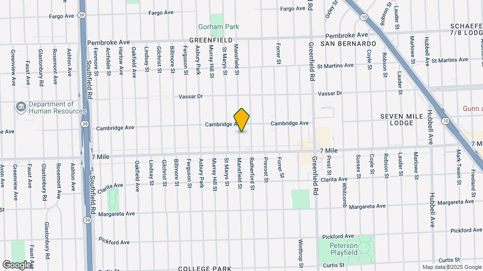 19170 Mansfield St Map and Location Details