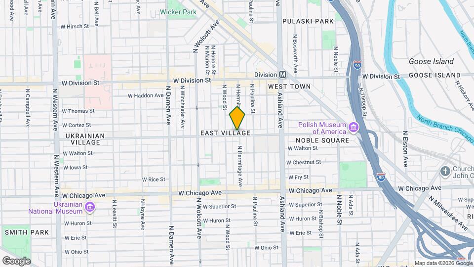 1736 W Augusta Blvd, Unit J09P Map and Location Details